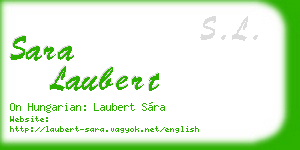 sara laubert business card